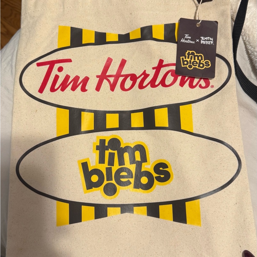 Tim Hortons x Justin Bieber Beige Tote Bag